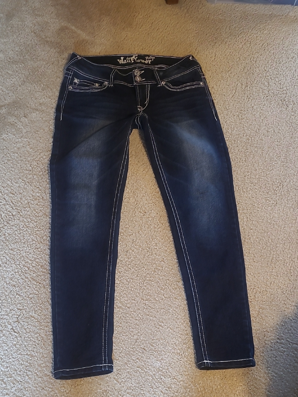 Wallflower DARK WASH Denim Jeans, NWOT, Sz 9 R